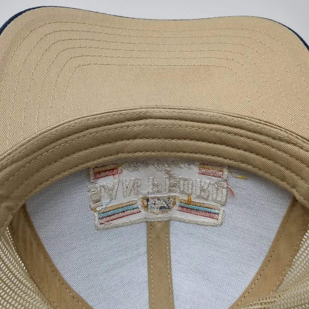 Fahrenheit Headwear Trucker Hat Blue One Size San Pedro Belize Mesh Back Patch